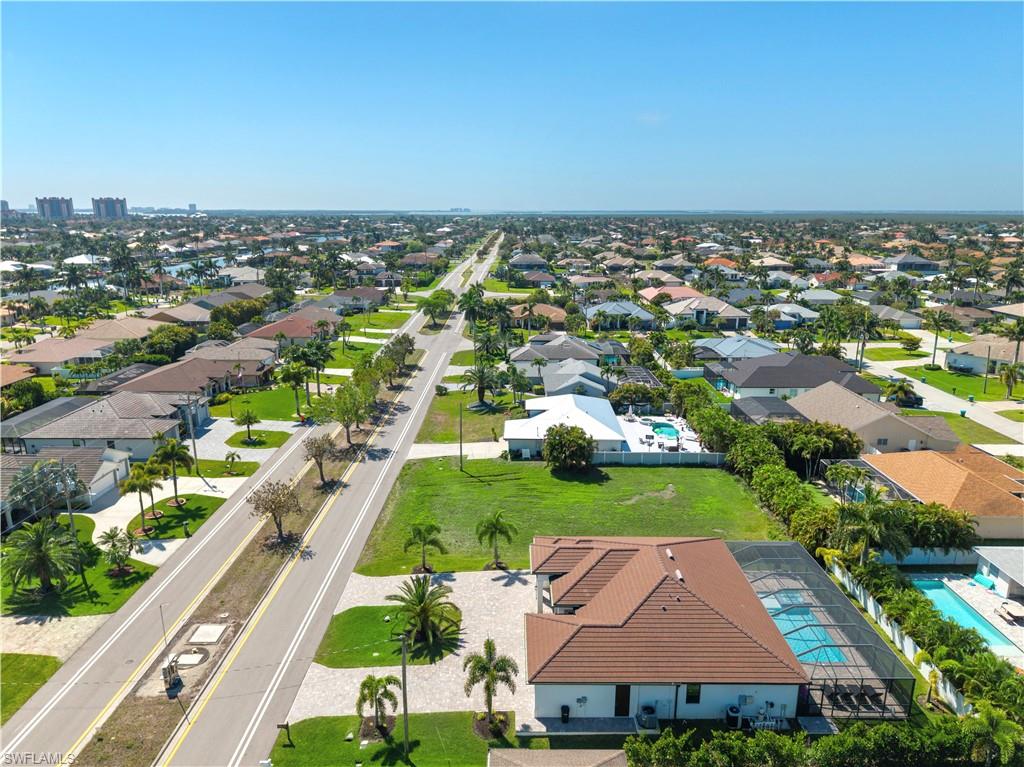 Aerial view of residential area