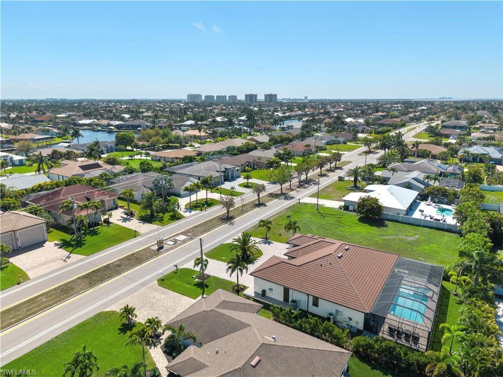 Aerial view of residential area