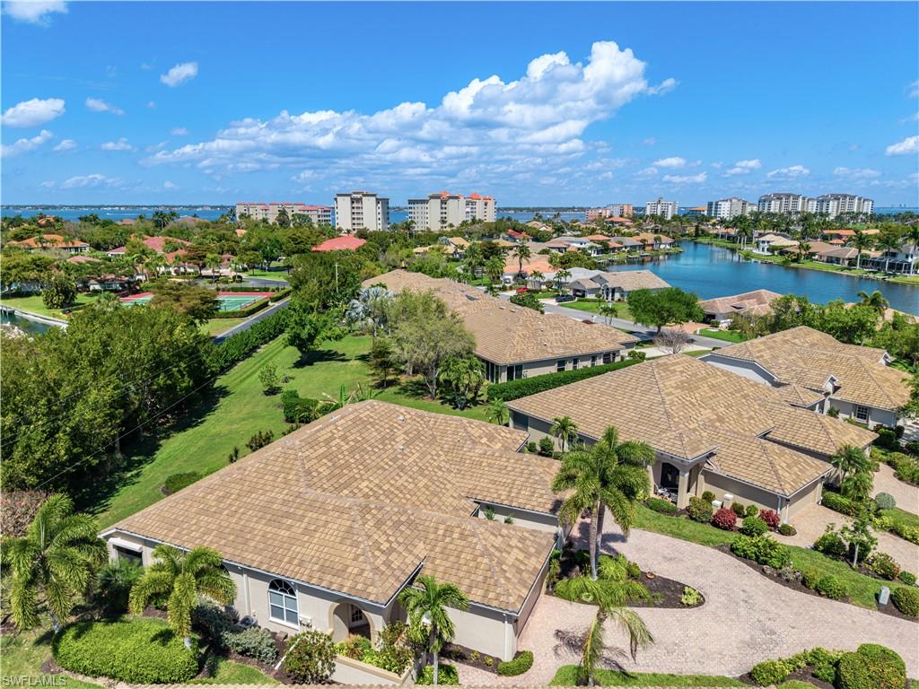 Aerial view of a large body of water