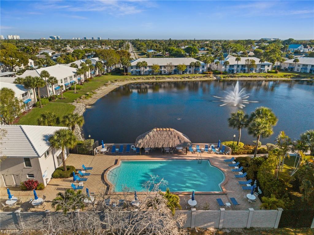 Bird's eye view of a large body of water
