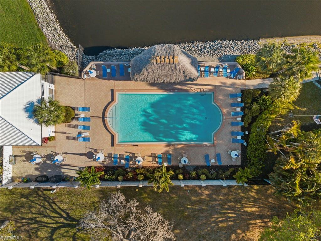 Bird's eye view of a pool