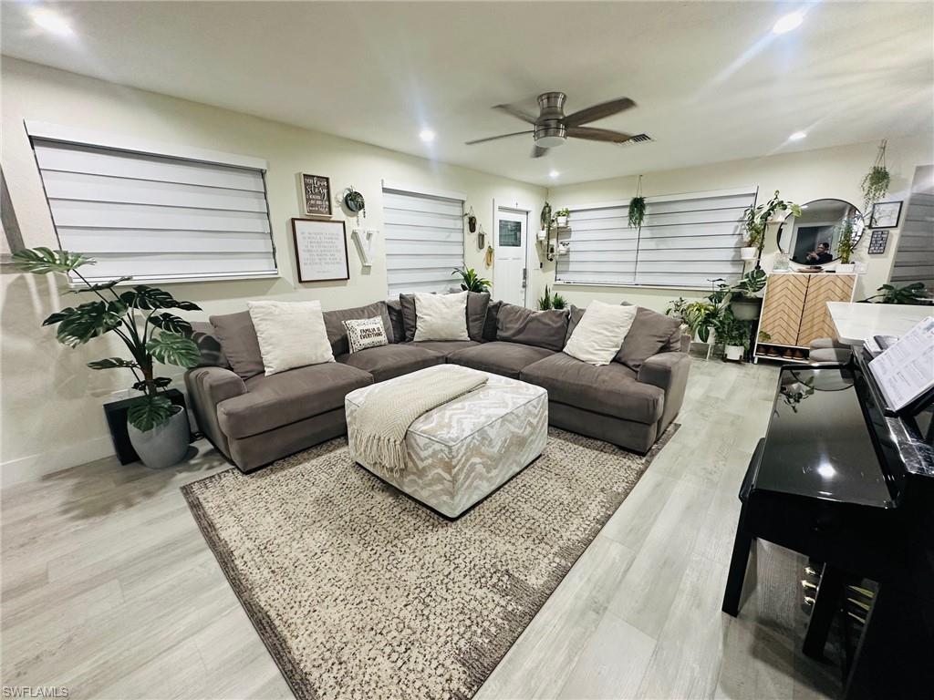 Large den/family room offers many options