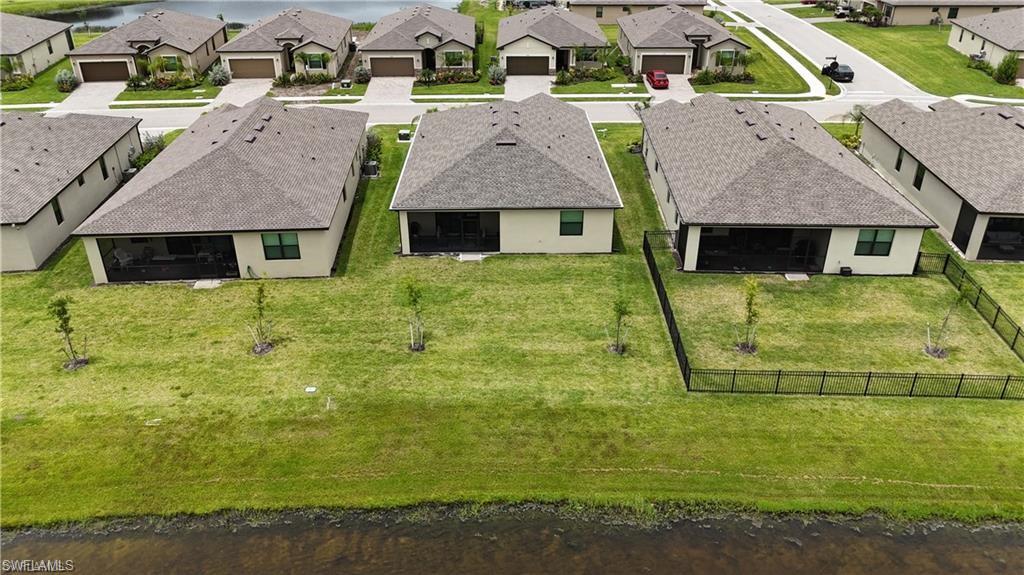 Aerial view of residential area