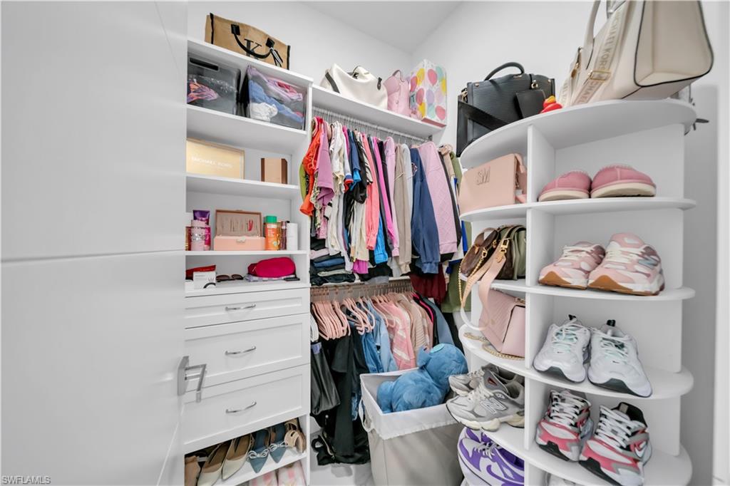 View of walk in closet