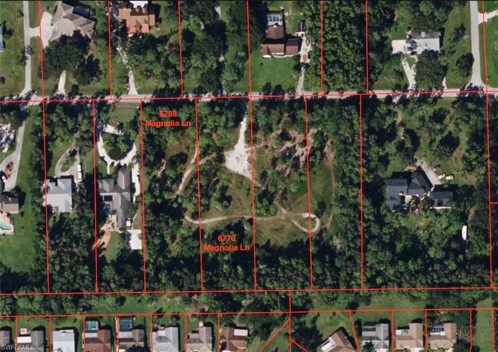 Aerial view of property's location with property boundaries highlighted