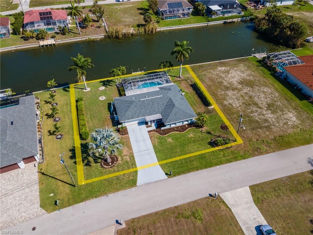 Aerial view of the home