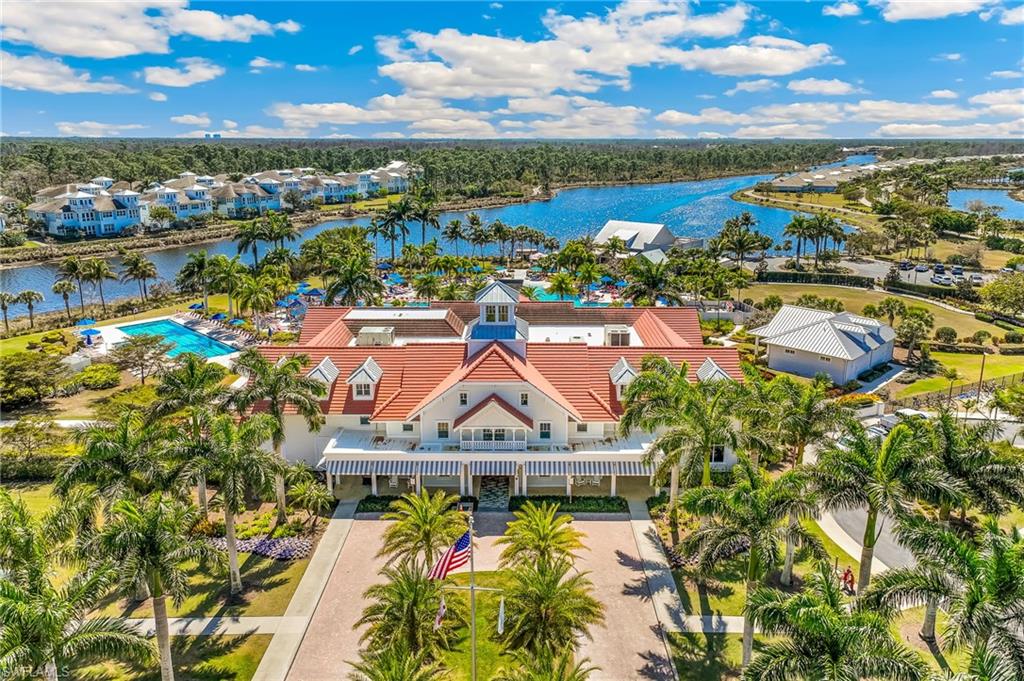 Drone / aerial view of a large body of water