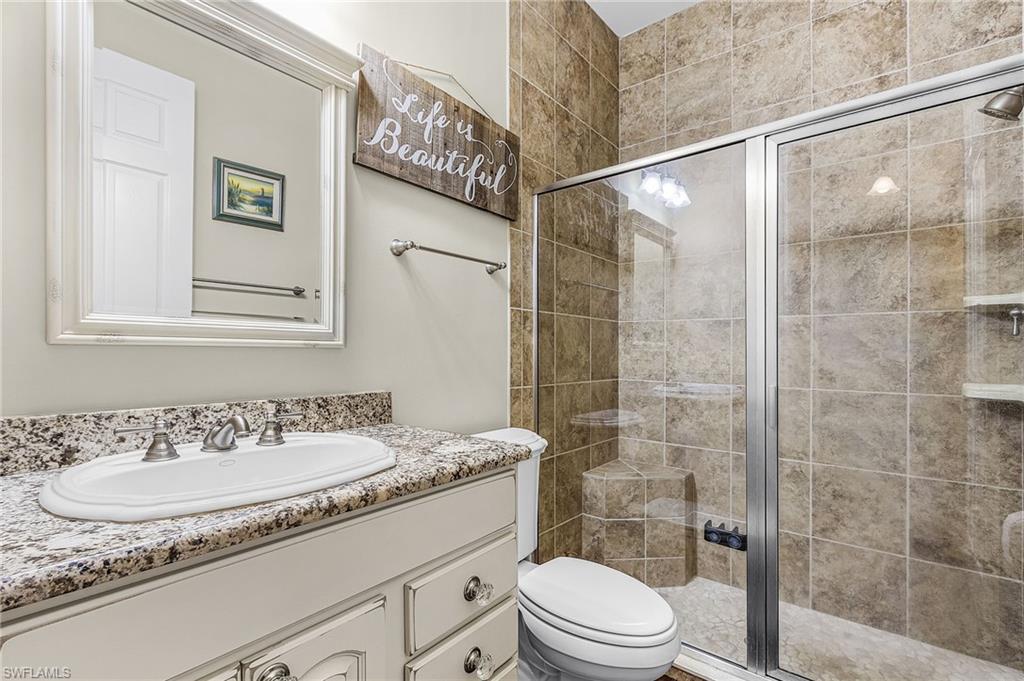 guest bath, granite, walk-in shower