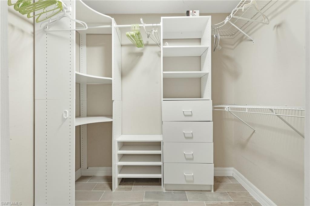 View of walk in closet