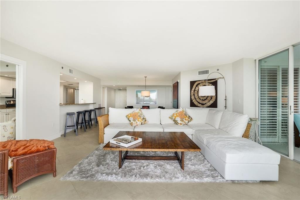 Living room with baseboards
