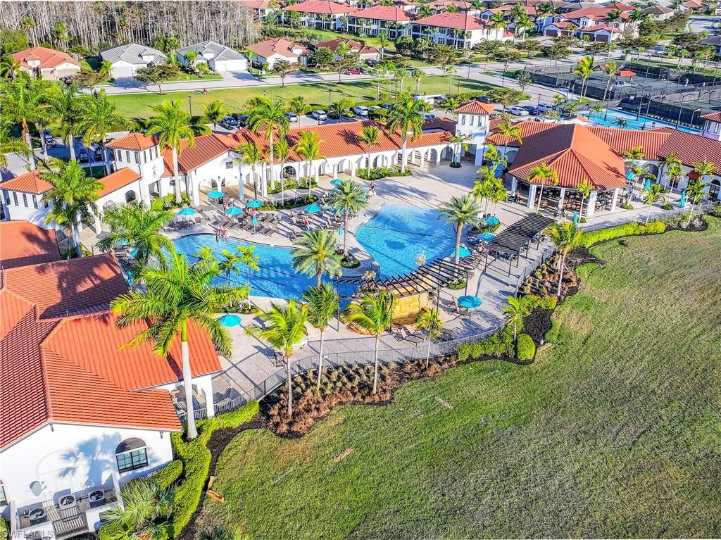 Bird's eye view of a pool