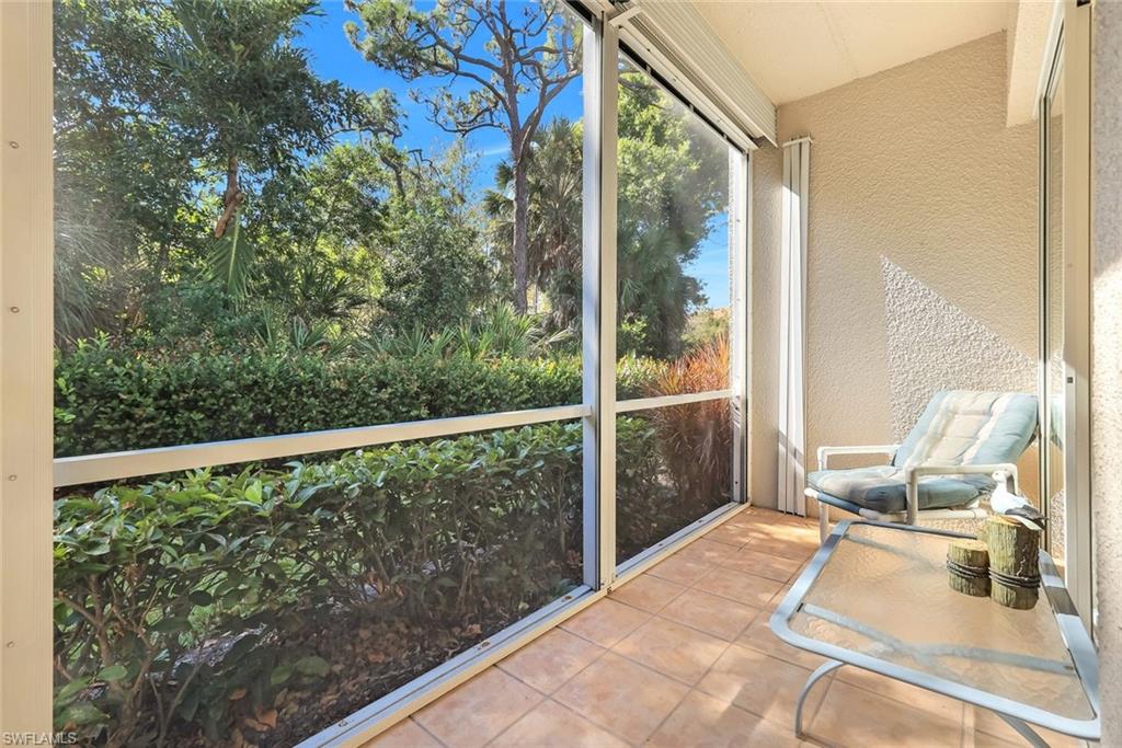 Southern facing rear Lanai with all day sun and manual storm shutters.