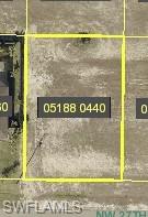 Aerial overview of property's location with property parcel outlined