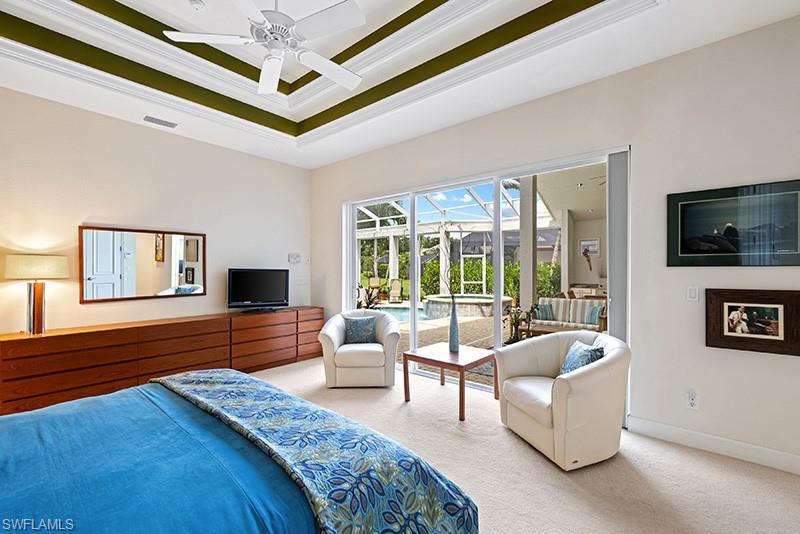 Master Bedroom out to pool view