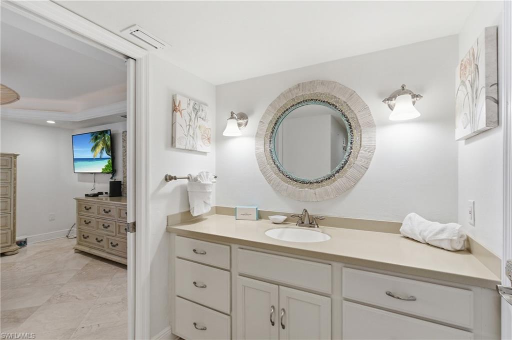 Nicely updated primary bathroomPhoto Digitally Enhanced
