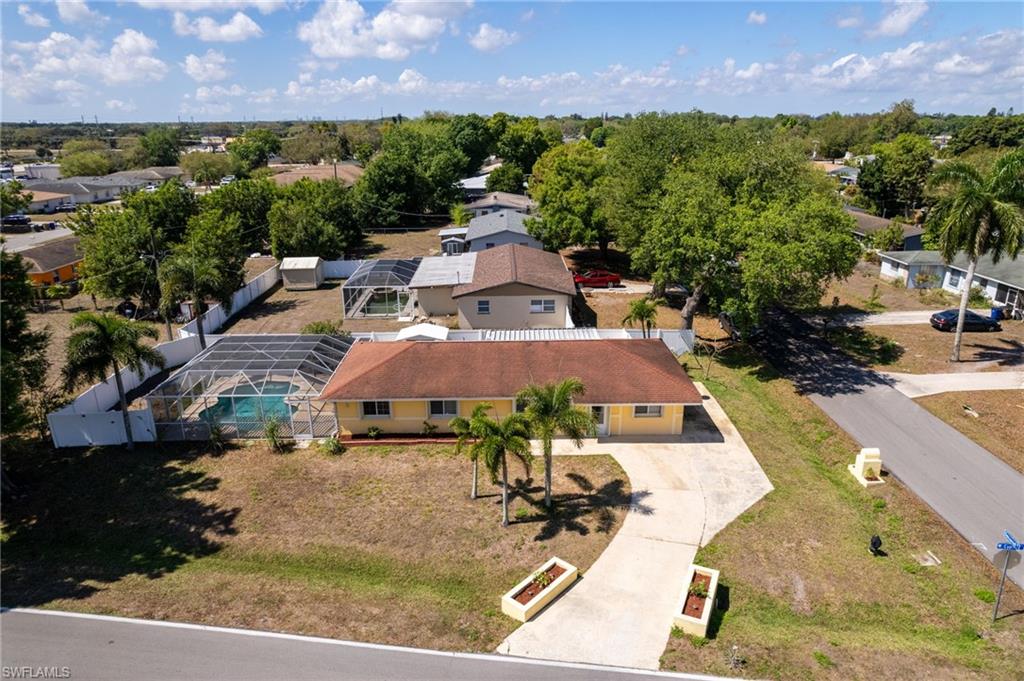 Aerial view of front of home.
