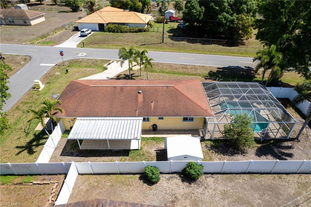 View from above of property