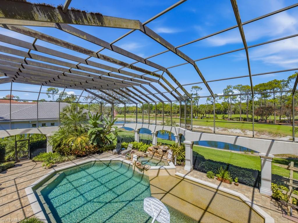 Screen Pool & Spa w/ Golf & Lake Views