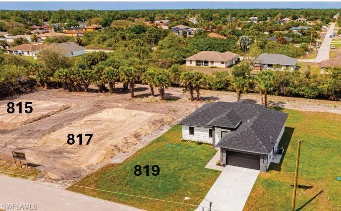 Aerial View of New Construction Lots 815 & 817 on Frederick Reid