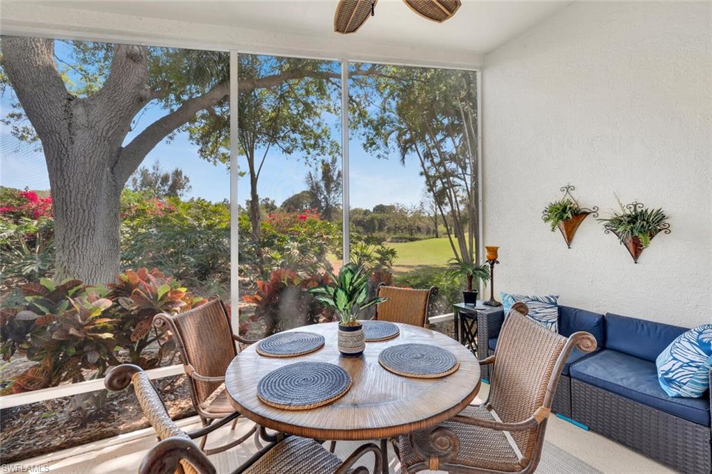 Screened-in Lanai with landscaped view