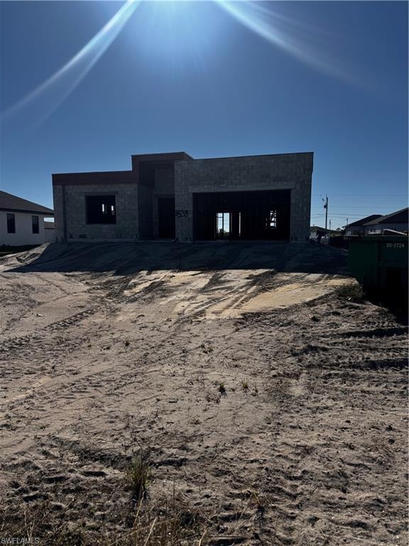 View of property under construction