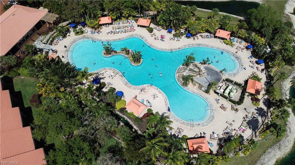 Bird's eye view of a pool