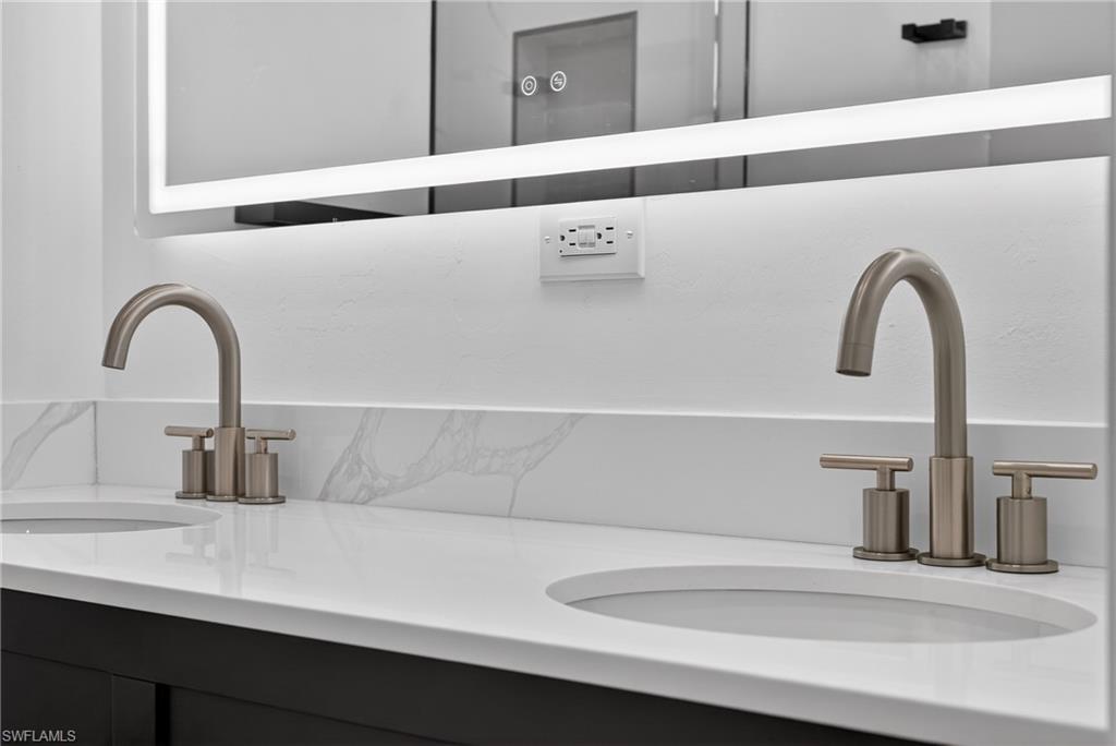 Bathroom view of double vanity