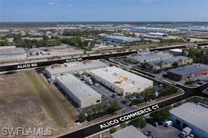 Aerial view of an industrial area