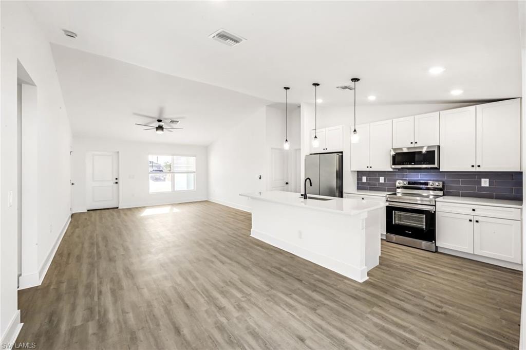 open concept floor plan