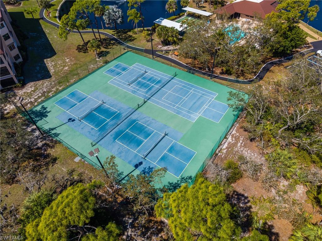 Drone / aerial view of a large body of water