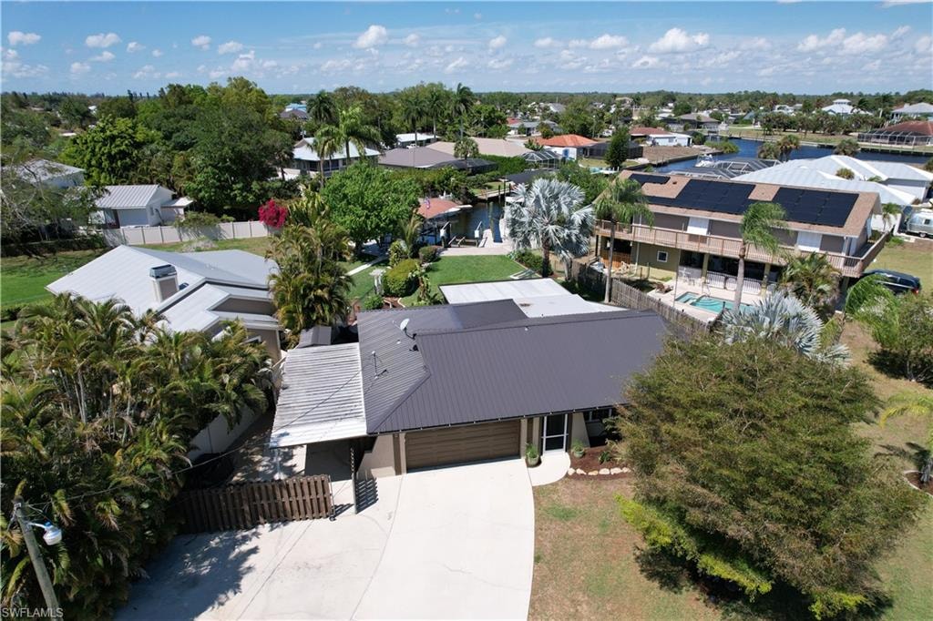 Aerial view of residential area