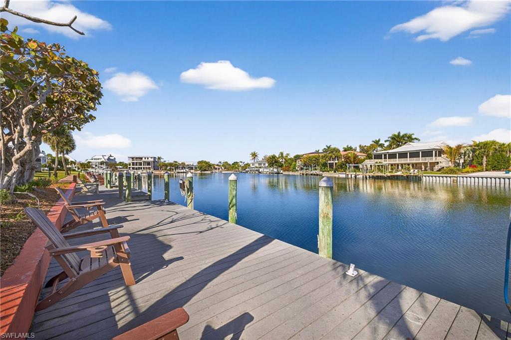 Dock with a water view