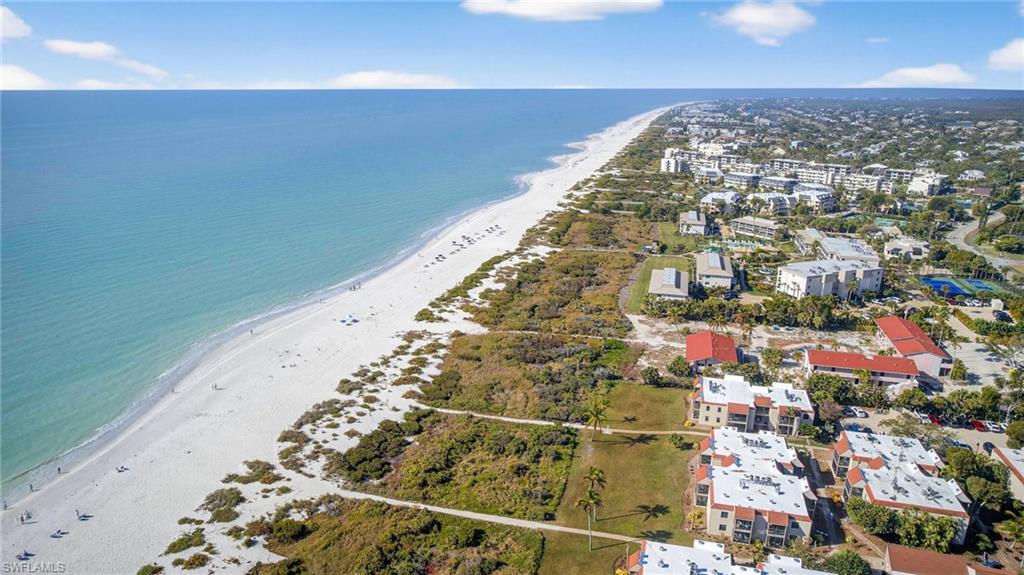 Bird's eye view of expansive coastline