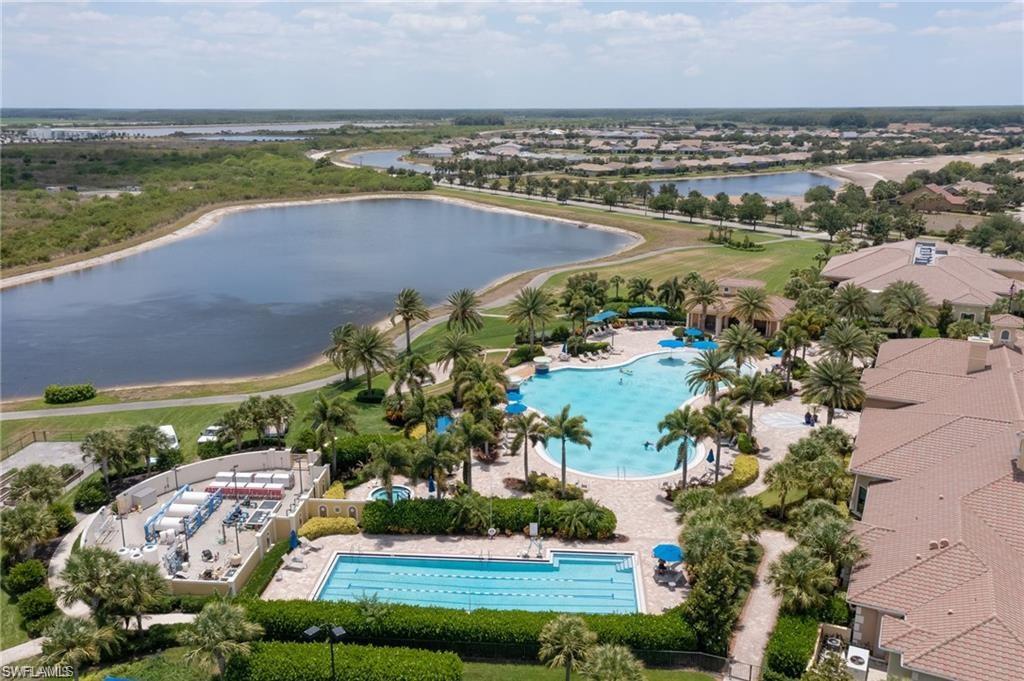 Aerial of both pools