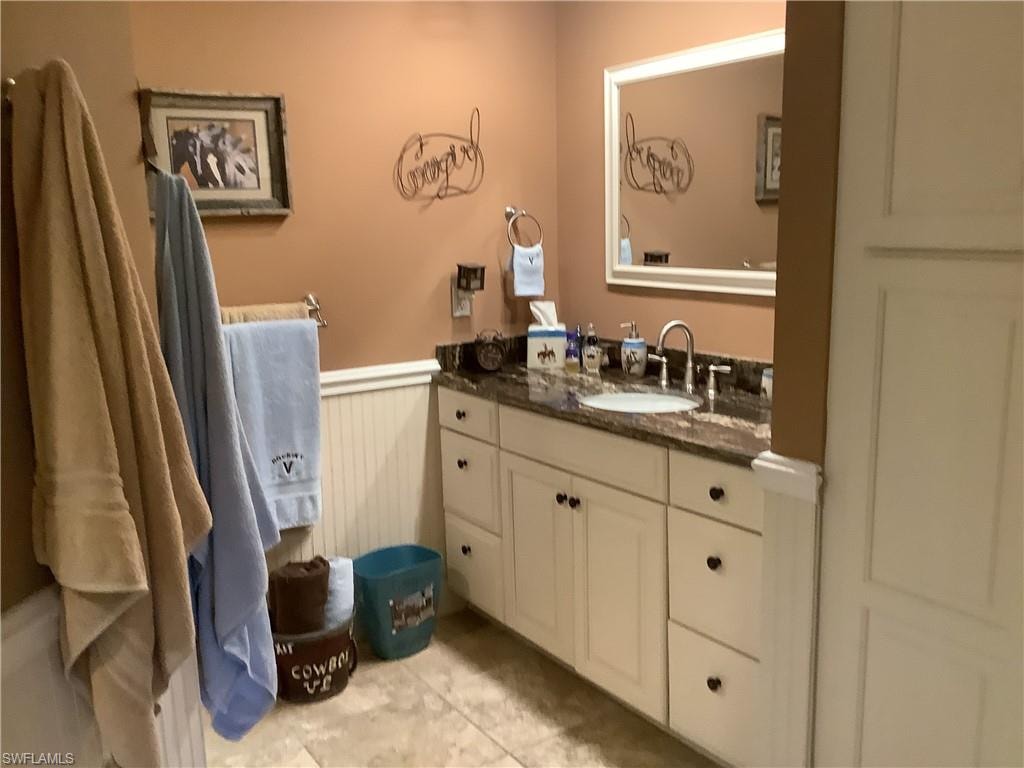 Master bath vanity