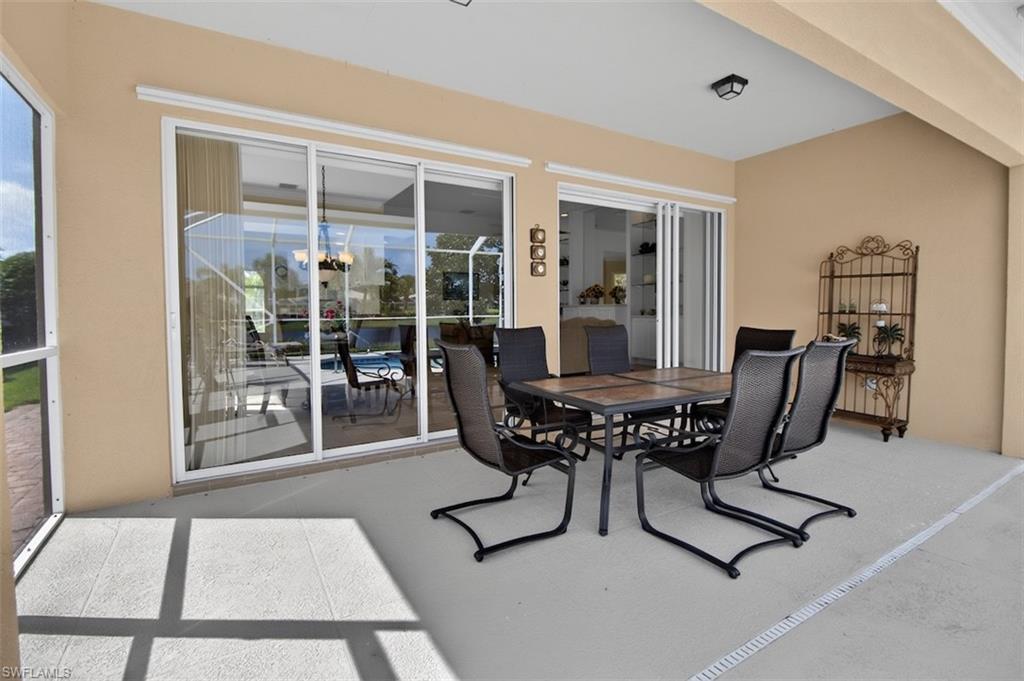 View of patio with outdoor dining space