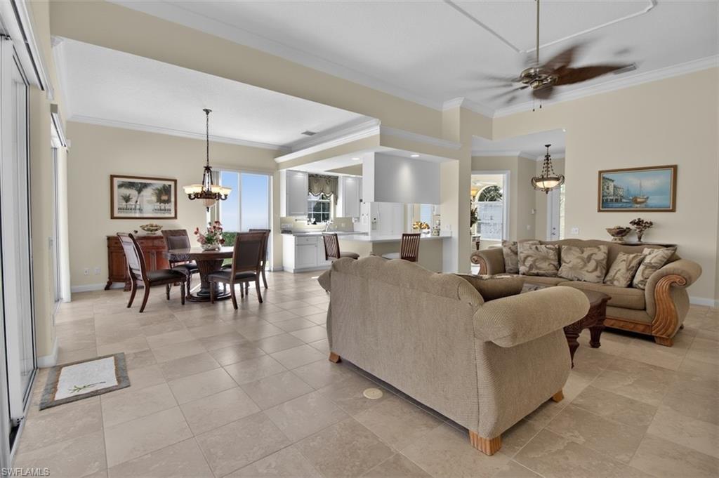 Living room with dining area
