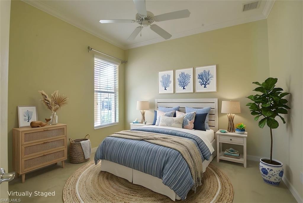 Virtually staged Bedroom #2