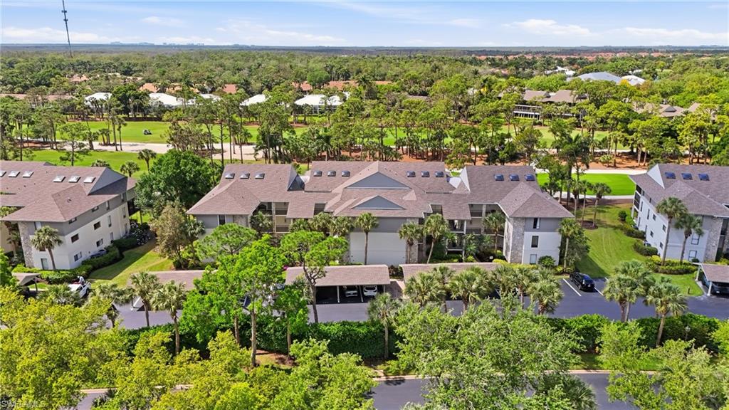 Aerial perspective of suburban area