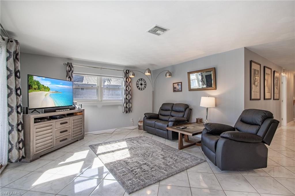 Living area with baseboards