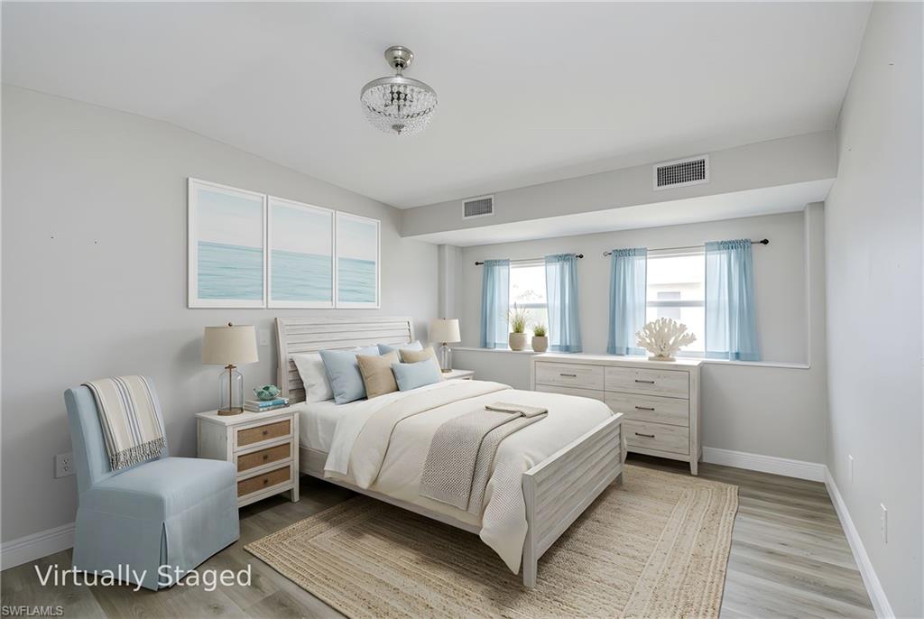 Virtually staged living room