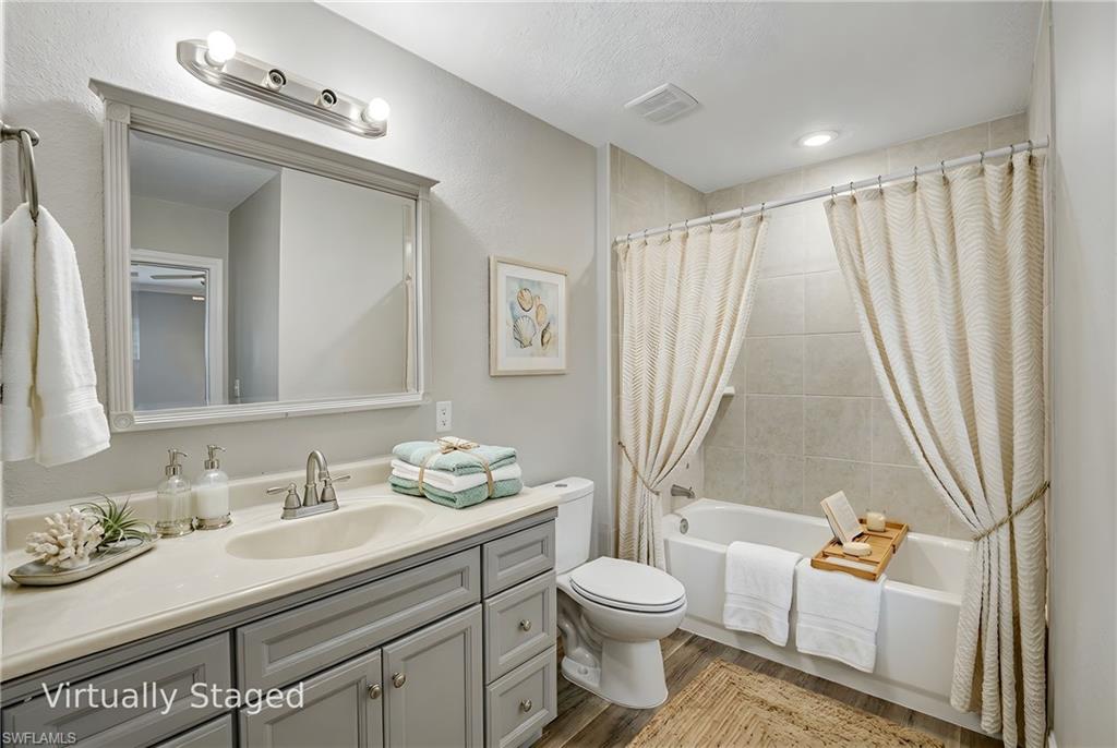 Virtually staged bathroom