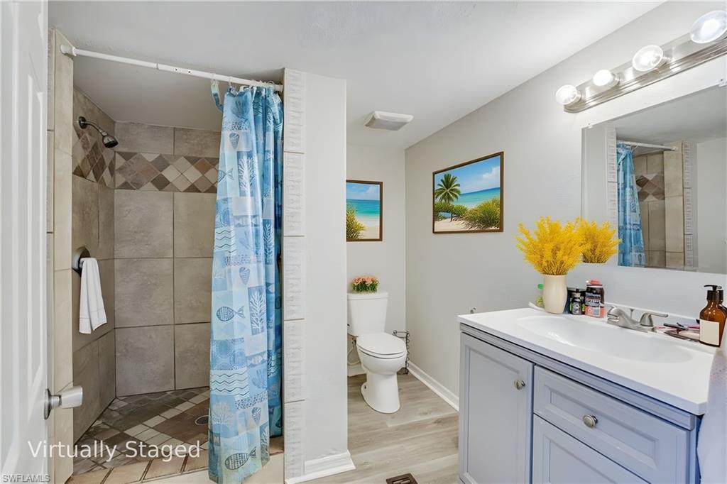 Virtually staged bathroom