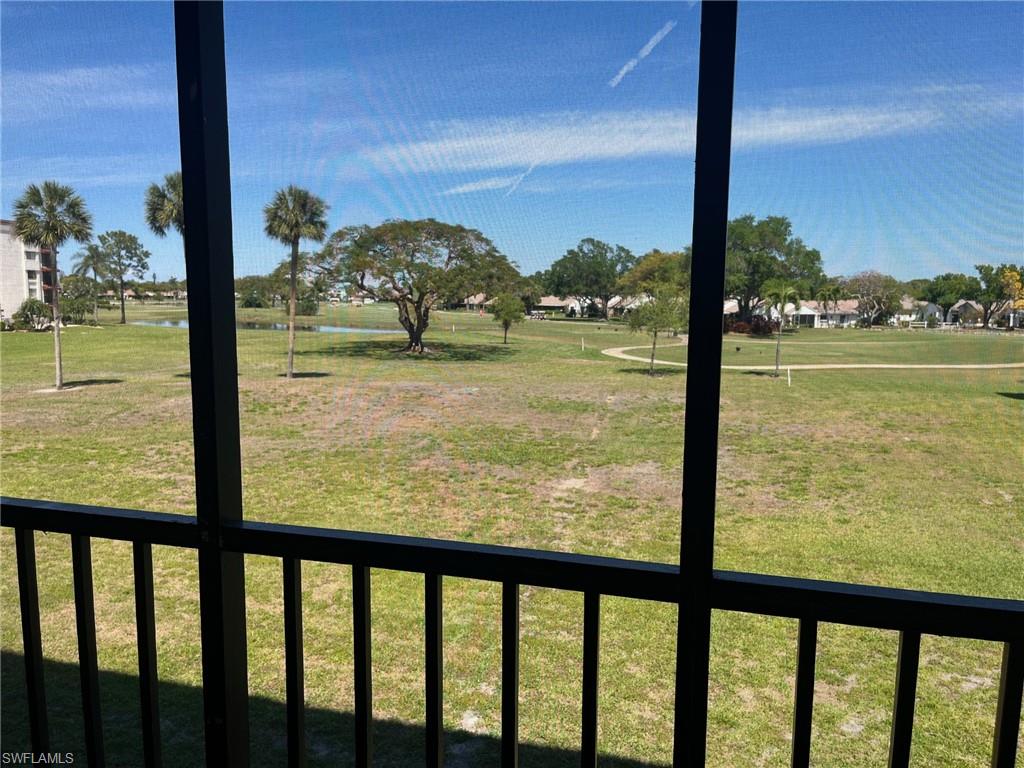 Screened in Lanai overlooks Golf Course and Lake