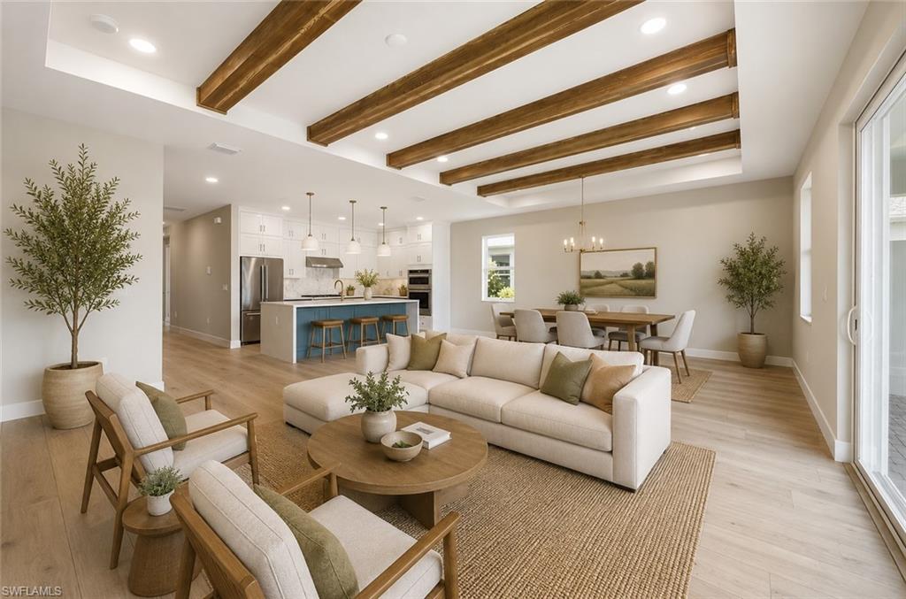 Great Room and Casual Dining | Virtually Staged