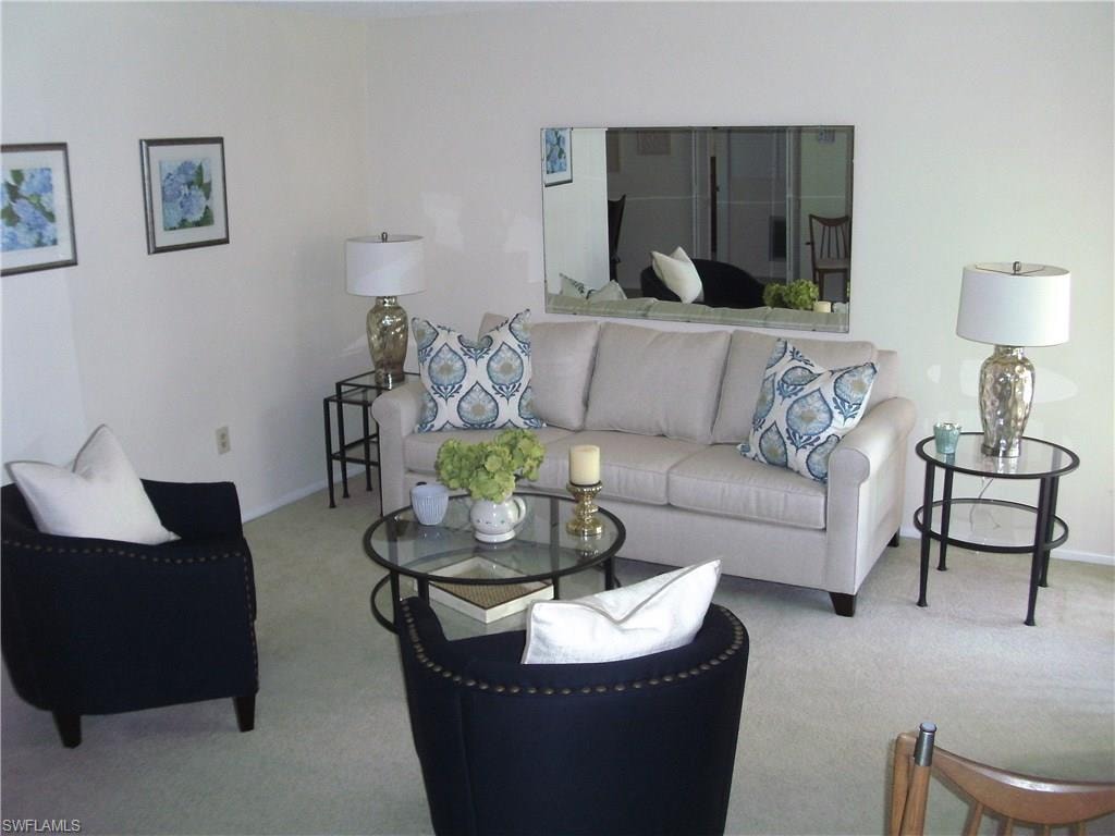 Spacious and comfortable living room.