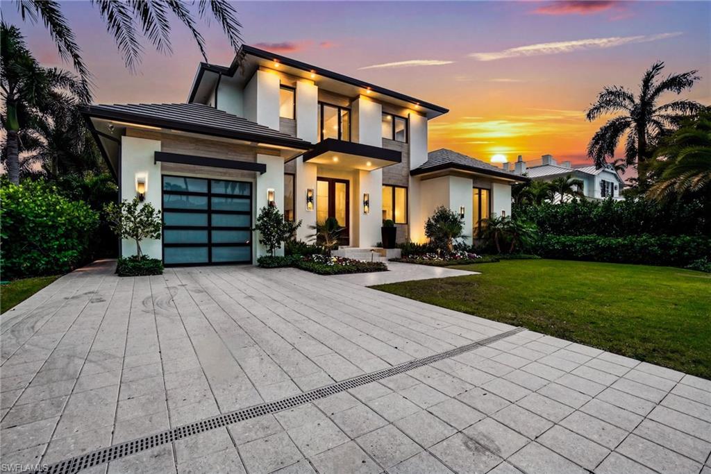 Front Elevation at Dusk