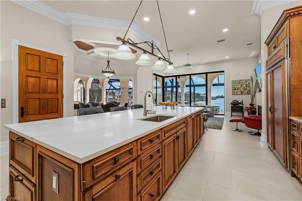 Large kitchen island