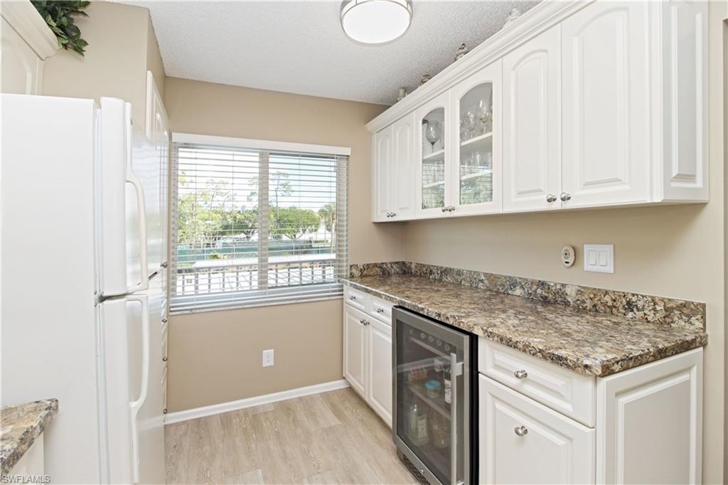Extra bank of cabinets and beverage cooler