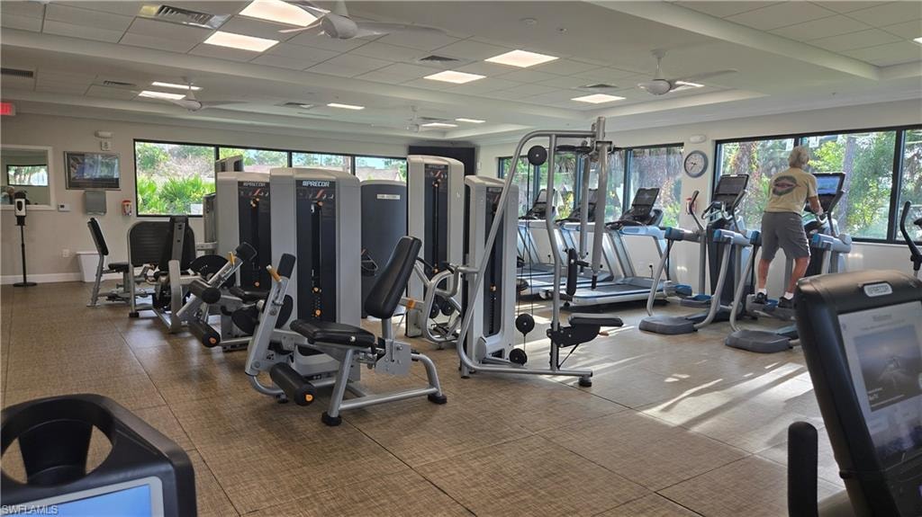 Royal Wood fitness center with adjoining yoga studio
